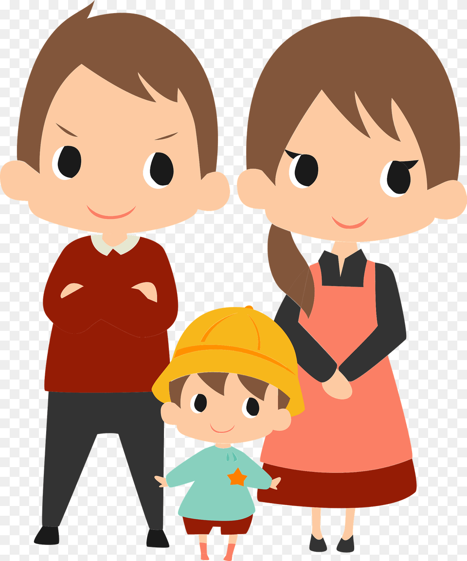 Family Father Mother And Son Clipart, Baby, Person, Book, Publication Png