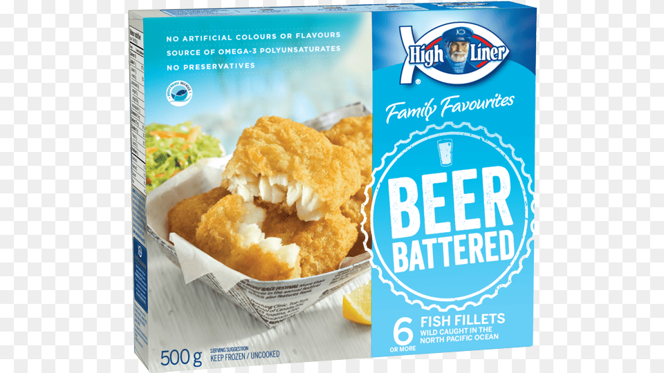 Family Favourites Beer Battered Fish Fillets High Liner English Style Fish And Chips, Food, Fried Chicken, Nuggets, Adult Png Image