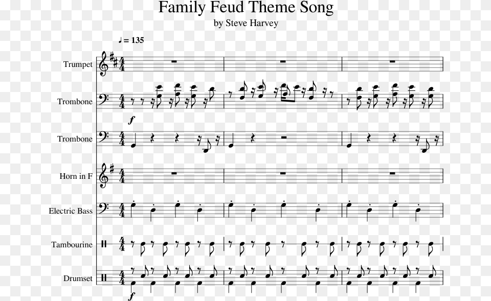 Family Feud Theme Song Mom Isnt Home Tuba, Gray Free Png