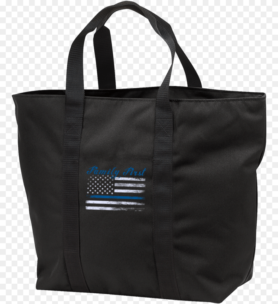 Family First Thin Blue Line Flag Port Amp Co Port Authority Zippered Pocket Key Polyester All Purpose, Accessories, Bag, Handbag, Tote Bag Free Png