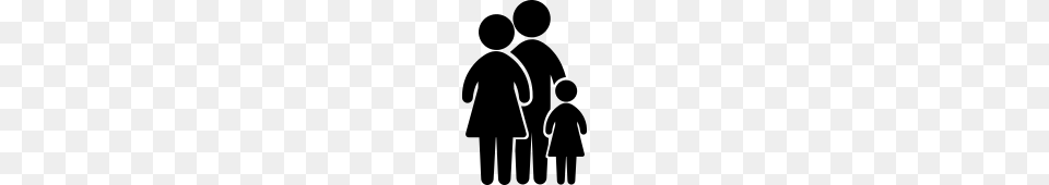 Family Group Of Three Icon, Gray Png