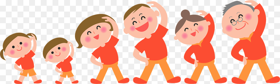 Family Gymnastics Exercise Clipart, Baby, Person, Face, Head Png
