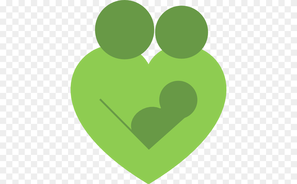 Family Heart Clipart, Green Png Image
