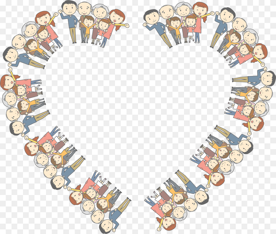 Family Heart Frame Svg Heart Family Transparent Background, Accessories, Jewelry, Necklace, Baby Free Png Download