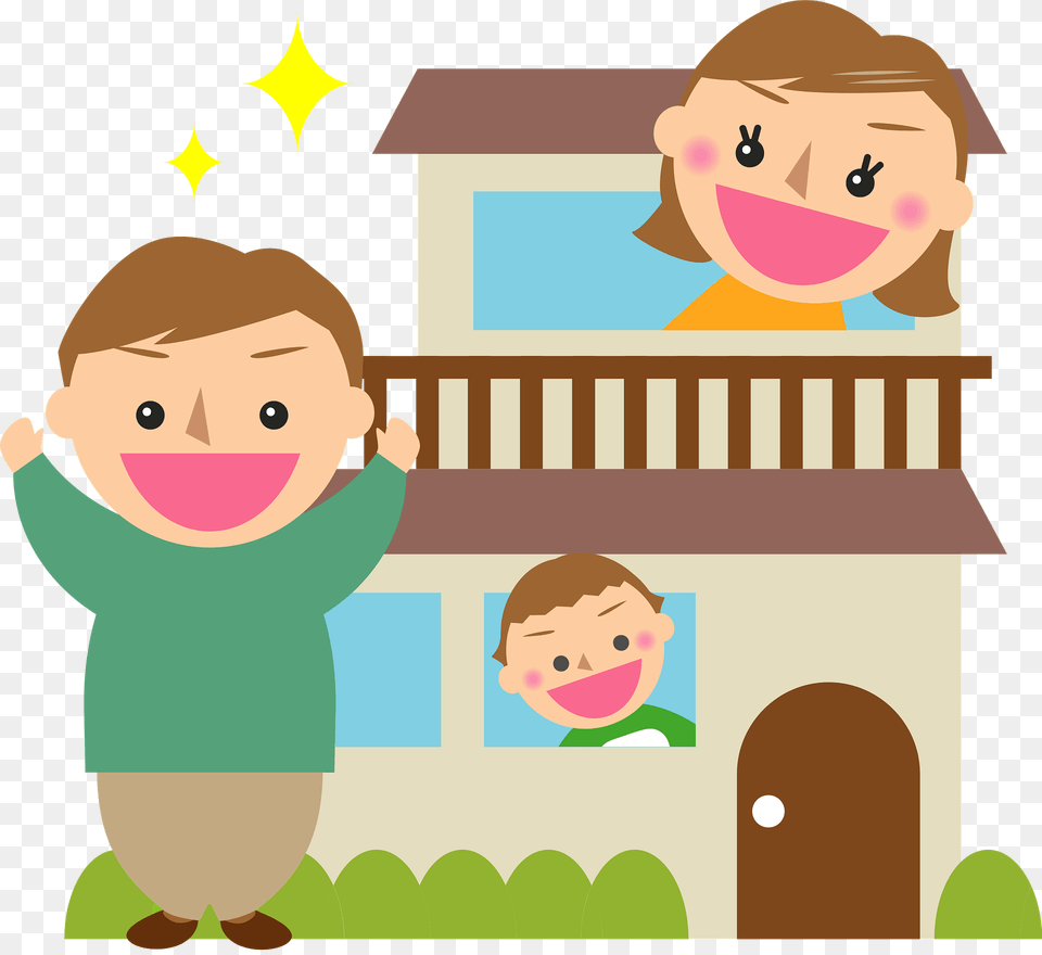 Family Home Clipart, Baby, Person, Face, Head Png Image