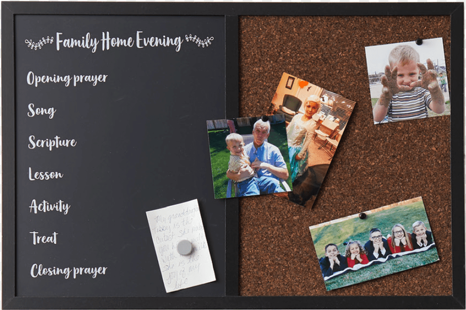 Family Home Evening Corkboard Photographic Paper, Poster, Advertisement, Art, Collage Free Transparent Png