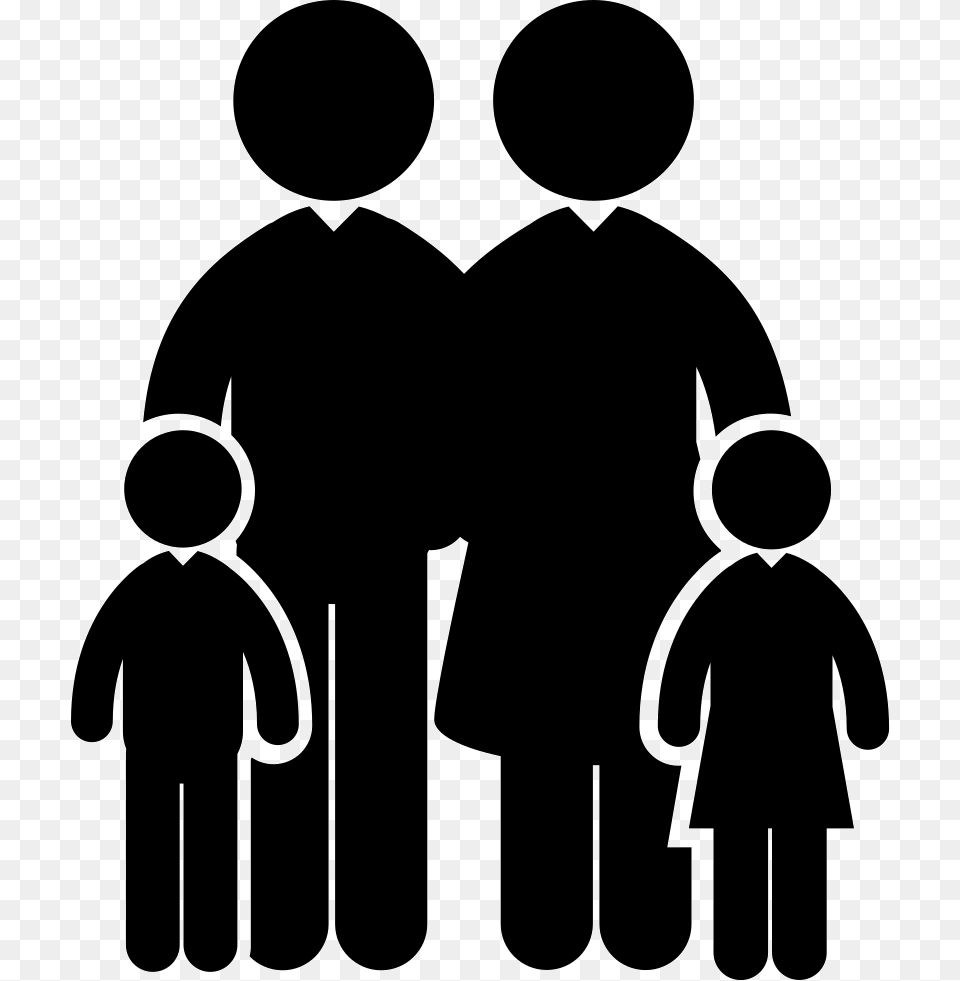Family Icon Vector, Silhouette, Stencil, Boy, Child Free Transparent Png