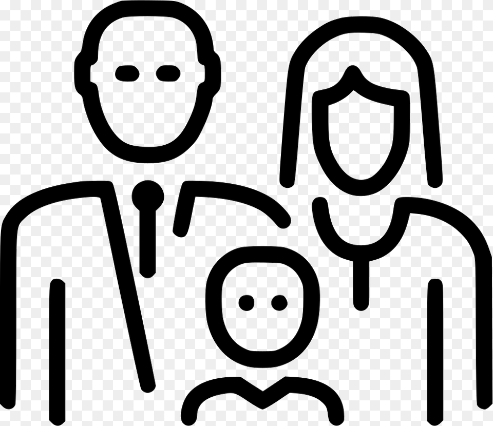 Family Icon White Family Black And White Icon, Stencil, Text, Face, Head Free Transparent Png