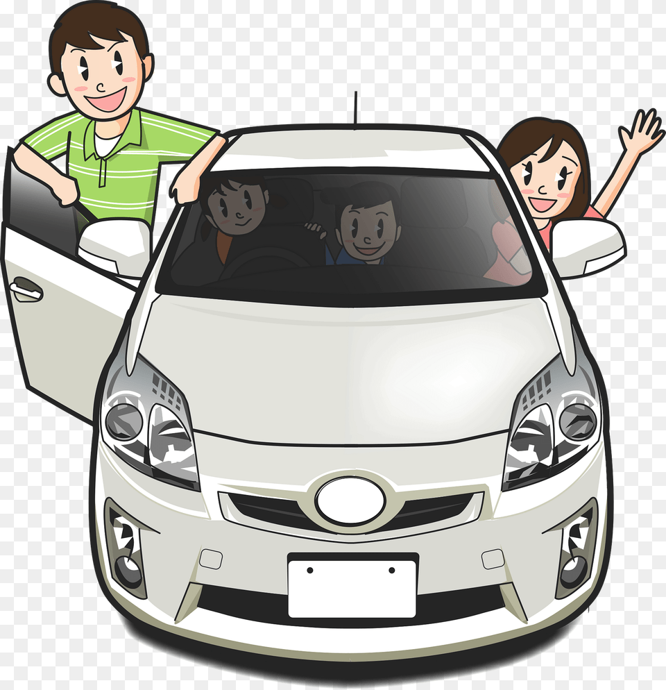 Family Is Driving Their Car Clipart, Person, Face, Head, Van Png