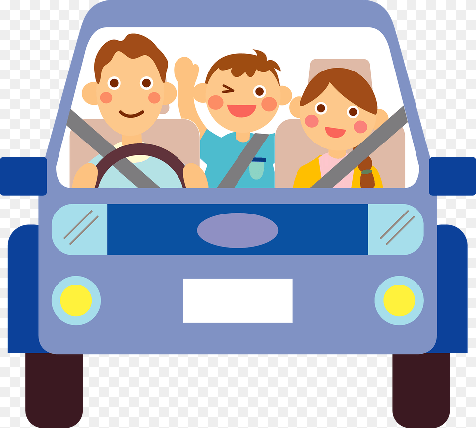 Family Is Driving Their Car For A Road Trip Clipart, Baby, Person, Face, Head Free Png