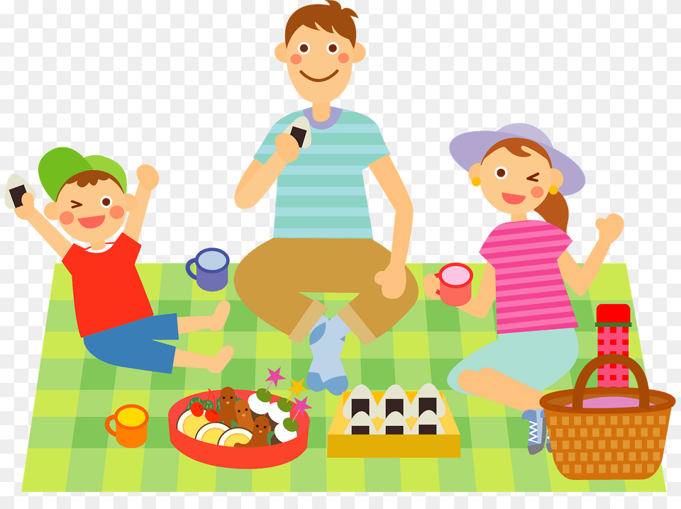 Family Is Eating A Picnic Clipart, Person, People, Baby, Face Free Png Download