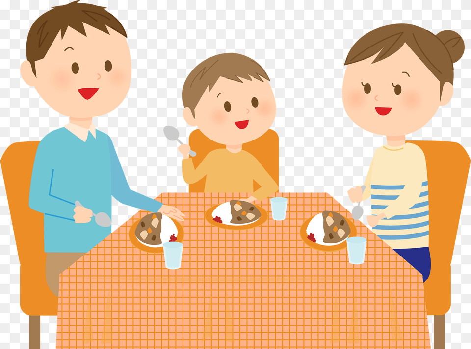 Family Is Eating Curry Rice Clipart, Cutlery, Food, Meal, Lunch Png