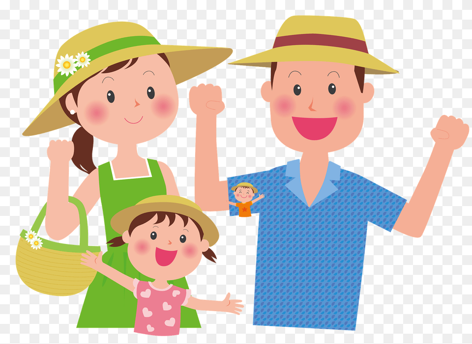 Family Is Going Out Clipart, Clothing, Hat, Sun Hat, Baby Free Transparent Png