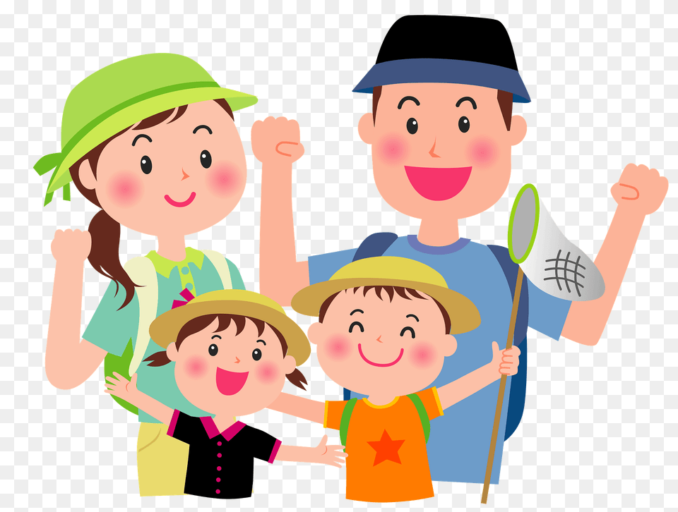 Family Is Going Out Clipart, Clothing, Hat, Baby, Person Png