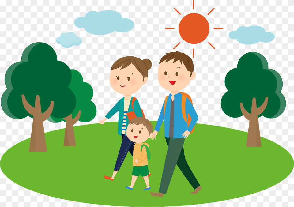 Family Is Hiking Clipart, Baby, Person, Art, Graphics Free Png Download