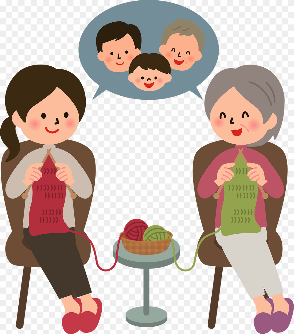 Family Is Knitting Clipart, Baby, Person, People, Face Free Png Download