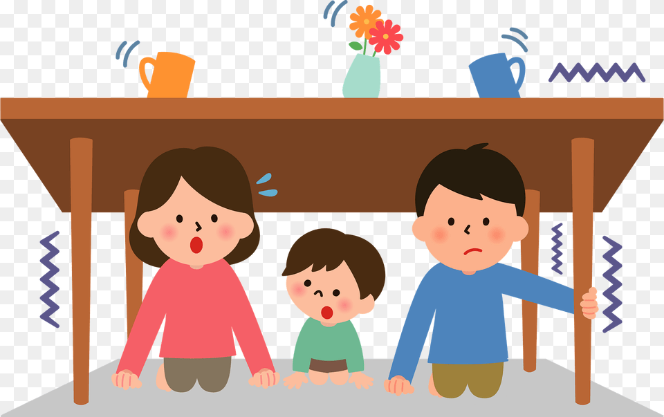 Family Is Seeking Protection From An Earthquake Clipart, Person, People, Baby, Altar Free Png Download