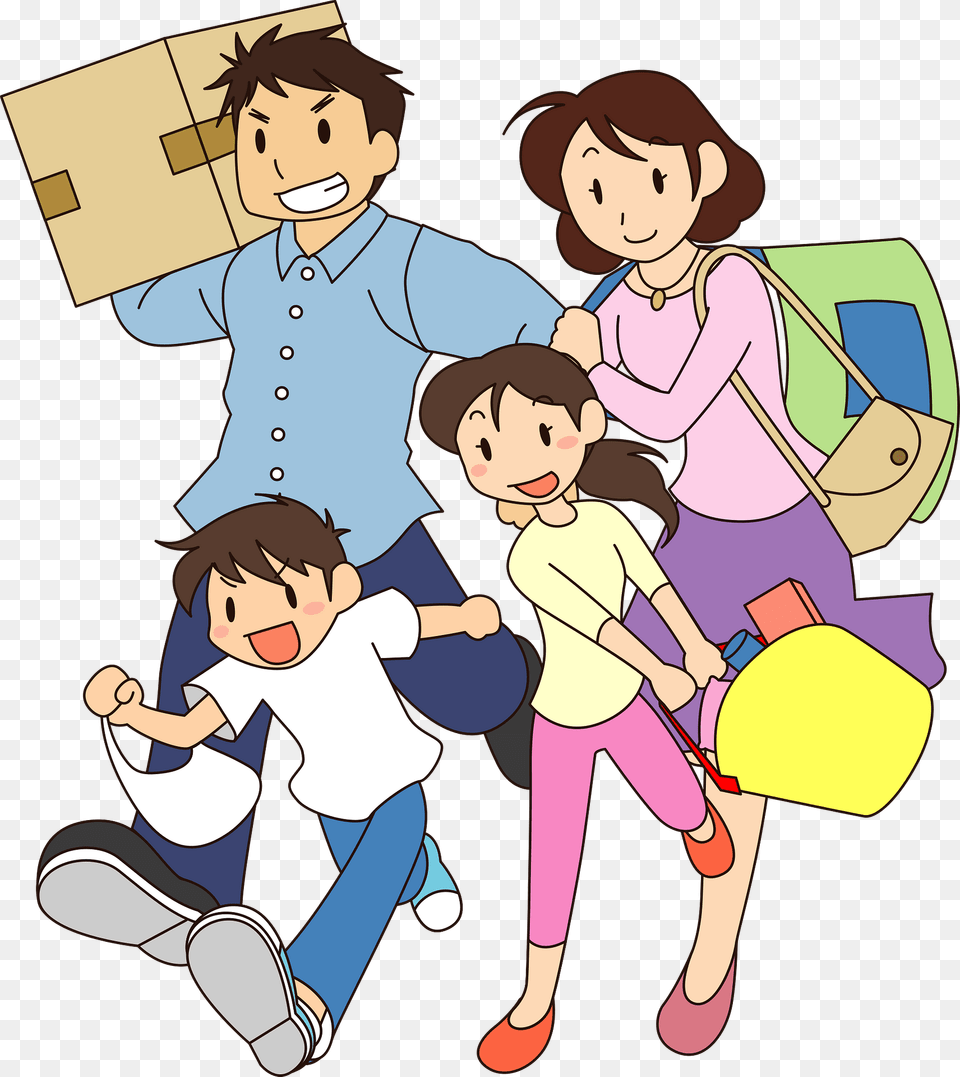 Family Is Shopping Clipart, Baby, Person, Book, Comics Free Png Download