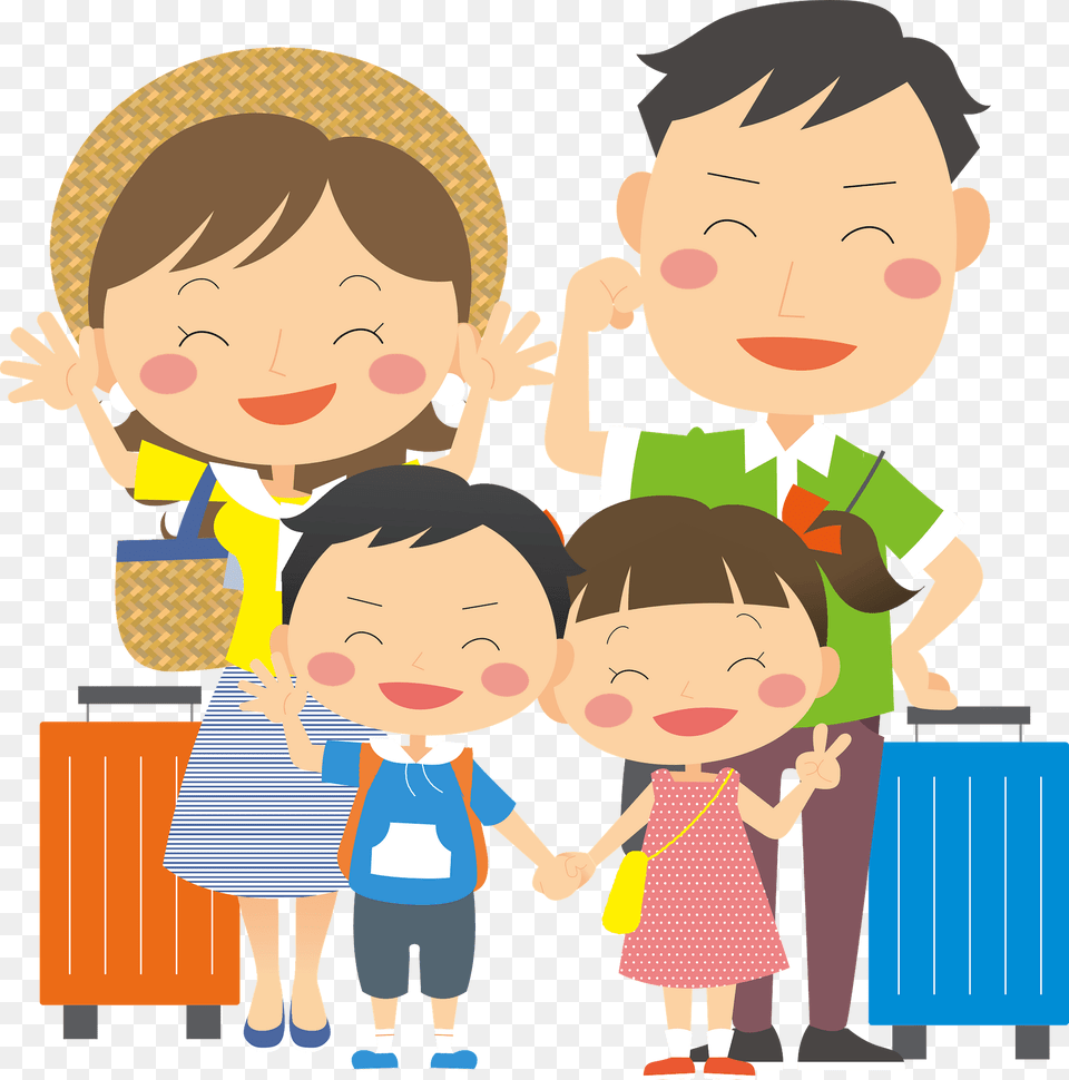 Family Is Traveling Clipart, Person, Baby, Face, Head Png Image