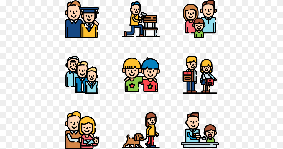 Family Life Cute Friends Icon Background, Baby, Person, Face, Head Free Transparent Png