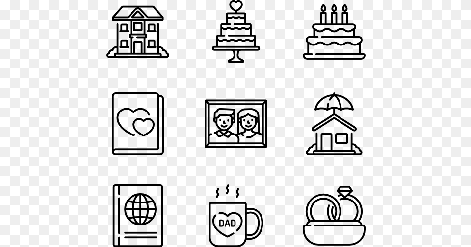 Family Life Iconos Museo, Gray Png Image