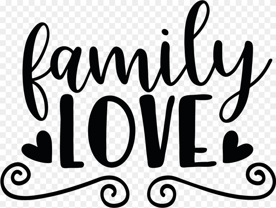 Family Love Clipart Calligraphy Family, Text, Blackboard Png