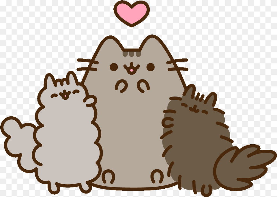 Family Love Sticker By Pusheen Clipart Pusheen Cat And Friends, Animal, Mammal, Pet Free Png