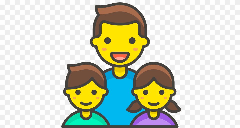 Family Man Girl Boy Icon Of Vector Emoji, Baby, Face, Head, Person Free Transparent Png