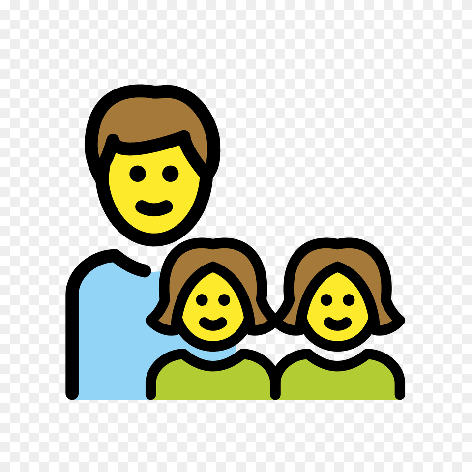 Family Man Girl Girl Emoji Clipart, Face, Head, Person, Baby Png Image