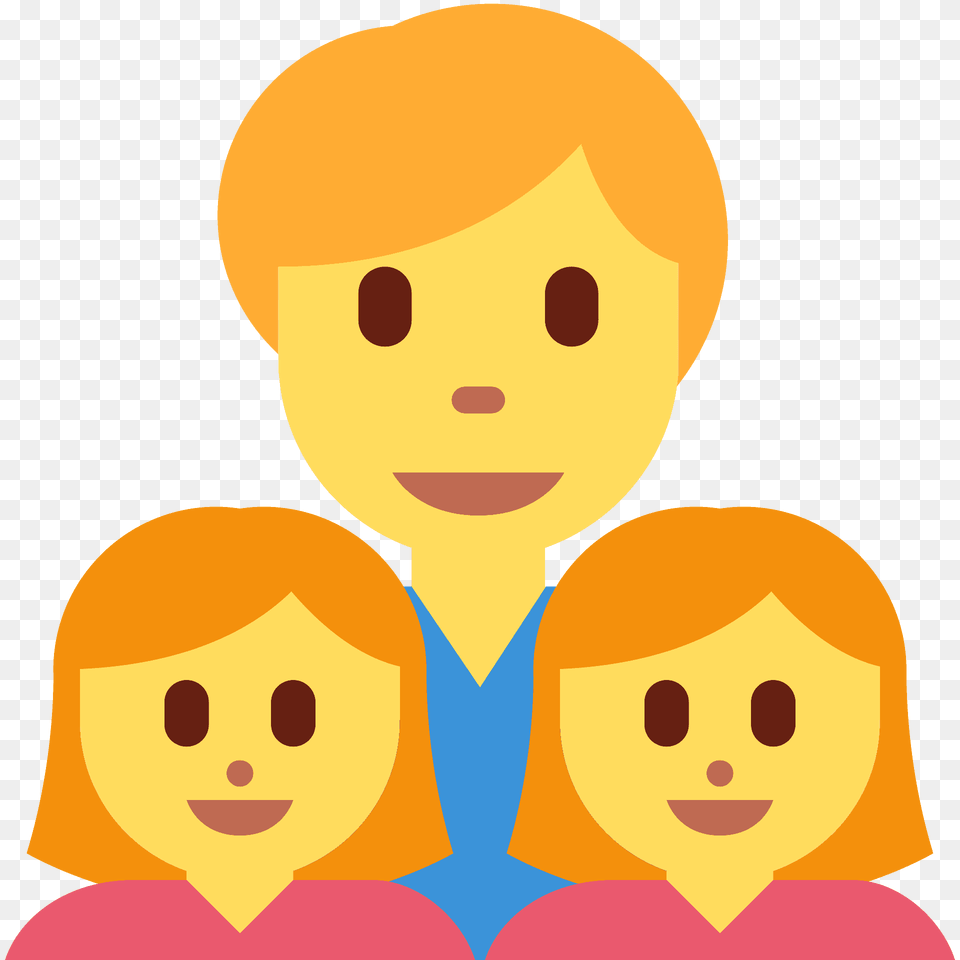 Family Man Girl Girl Emoji Clipart, Baby, Person, Face, Head Free Png