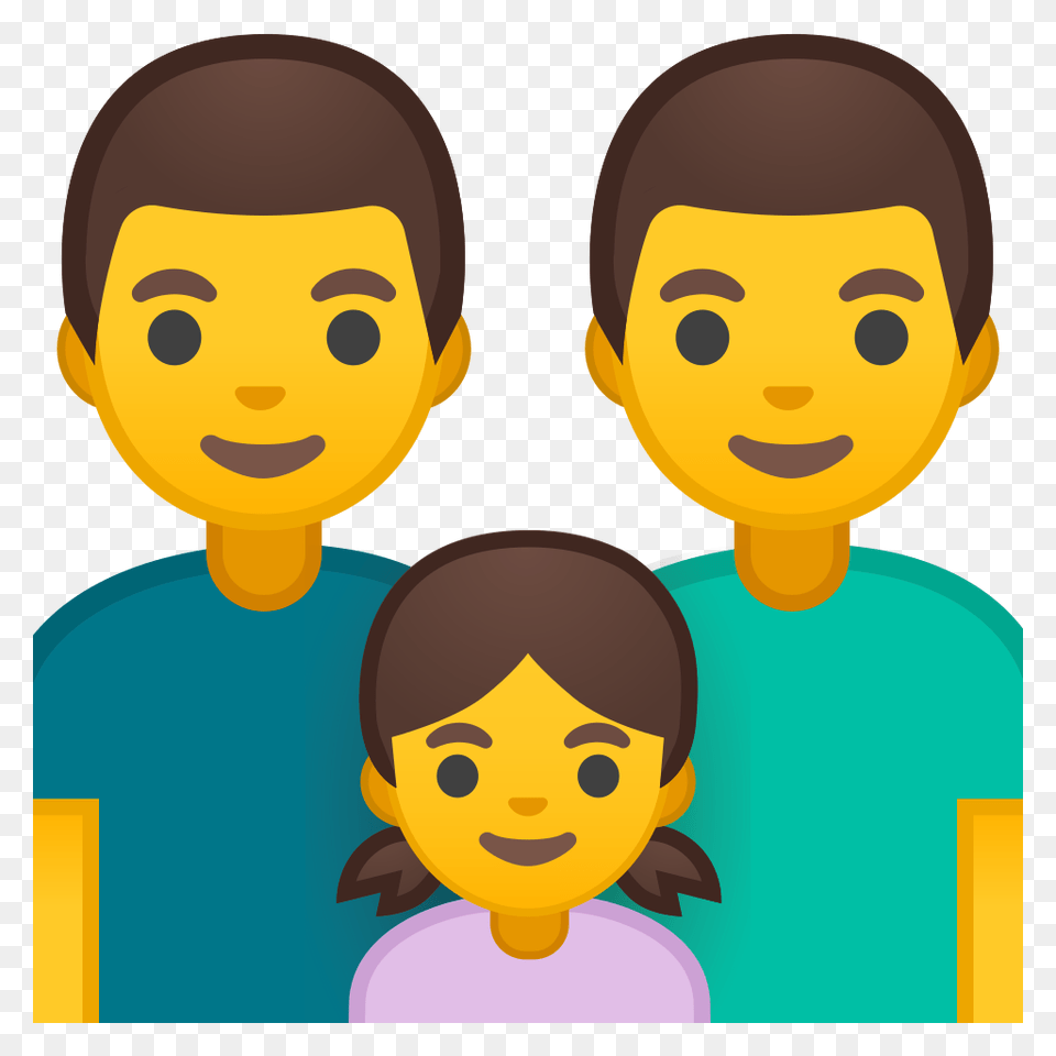 Family Man Man Girl Icon Noto Emoji People Family Love Iconset, Face, Head, Person, Photography Free Transparent Png