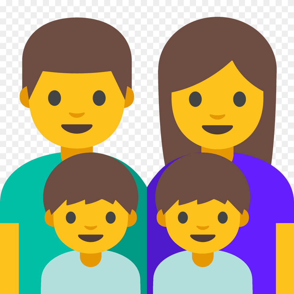 Family Man Woman Boy Boy Emoji Clipart, Face, Head, Person, Baby Free Transparent Png