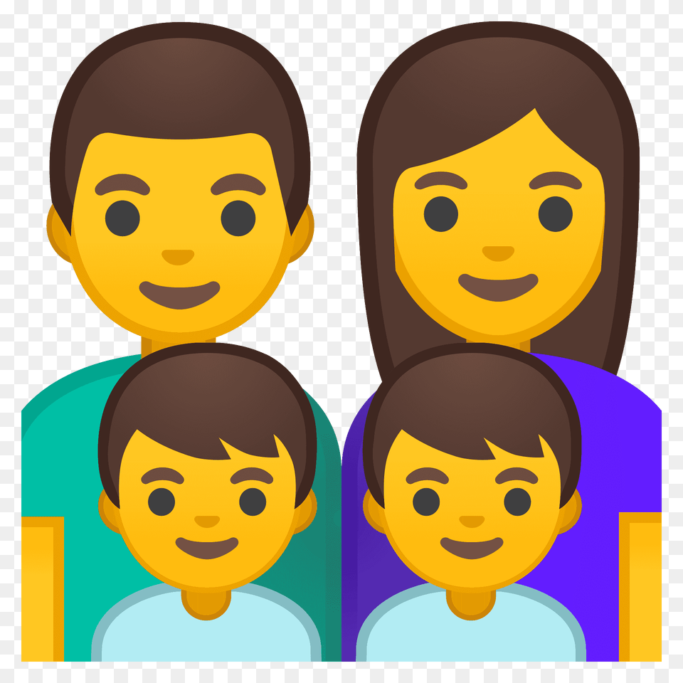 Family Man Woman Boy Boy Emoji Clipart, Face, Head, Person, Photography Free Png