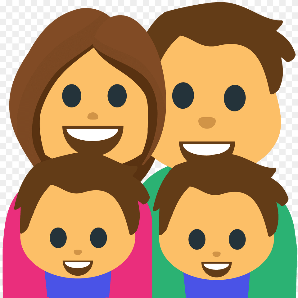 Family Man Woman Boy Emoji Clipart, Toy, Food, Sweets, Face Free Png Download