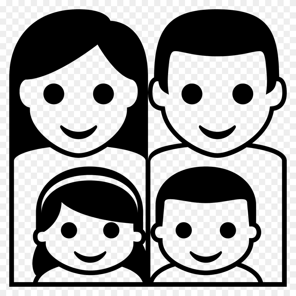Family Man Woman Girl Boy Emoji Clipart, Face, Head, Person, Book Png