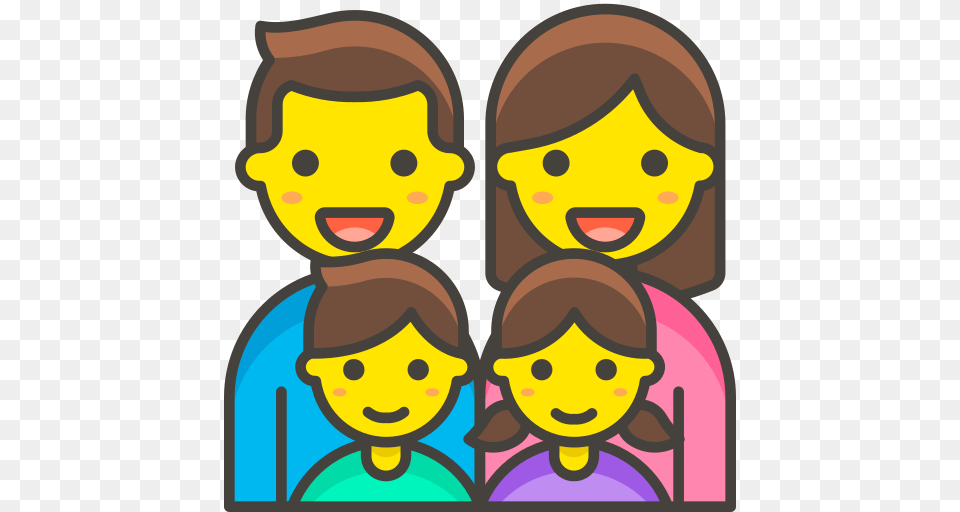 Family Man Woman Girl Boy Icon Free Of Free Vector Emoji, Face, Head, Person, Baby Png Image