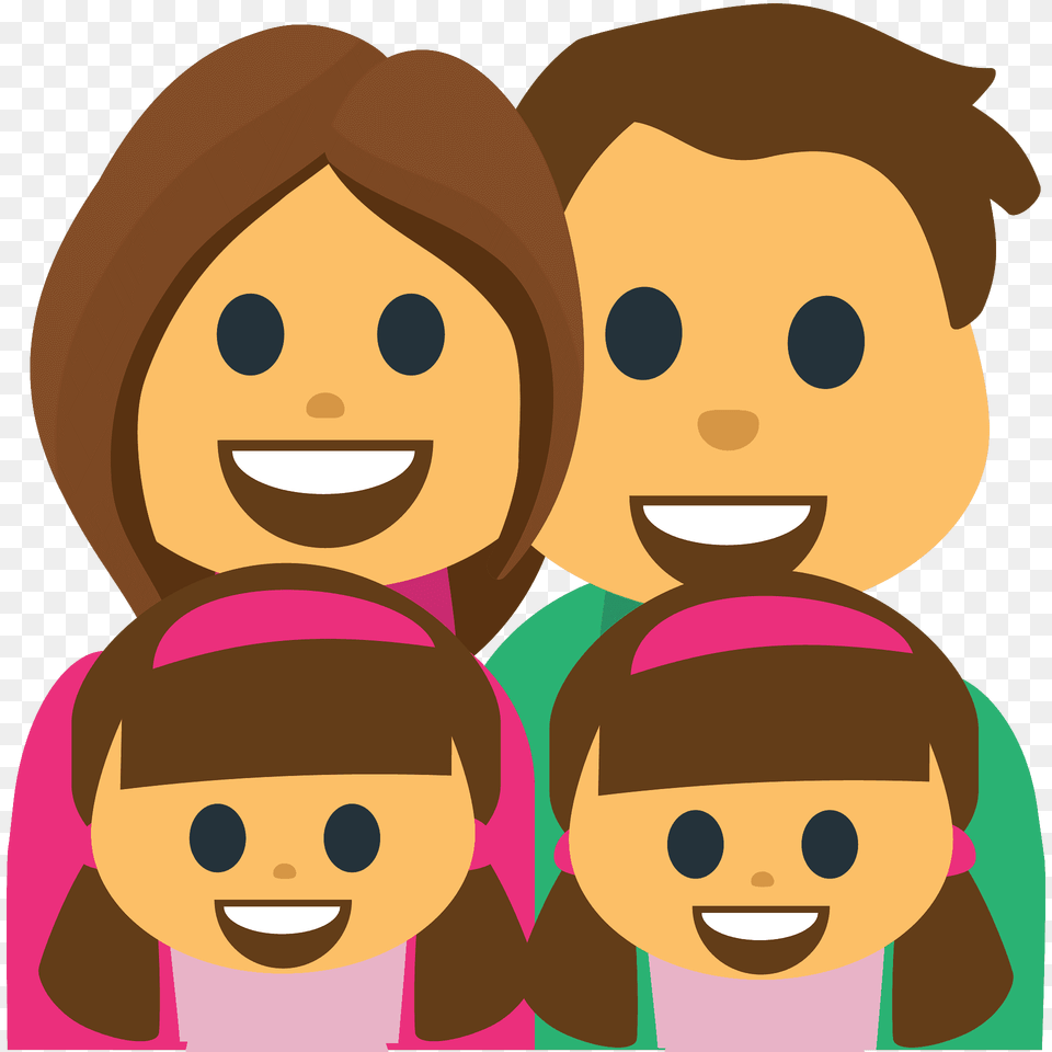 Family Man Woman Girl Emoji Clipart, Toy, Face, Head, Person Png Image