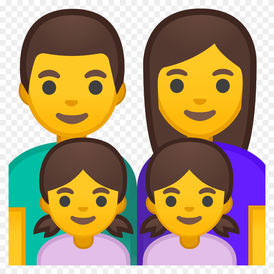 Family Man Woman Girl Girl Emoji Clipart, Face, Head, Person, Photography Free Png Download