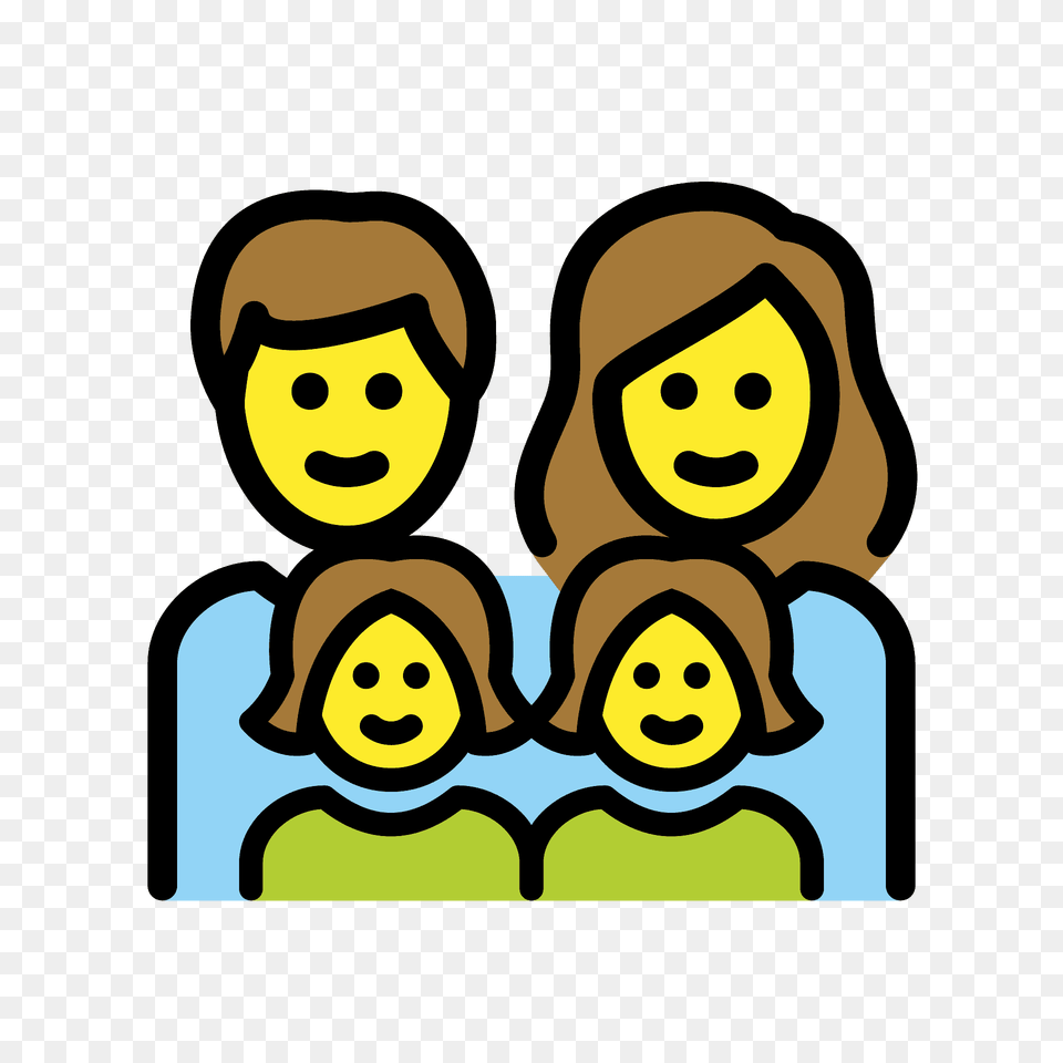 Family Man Woman Girl Girl Emoji Clipart, Face, Head, Person, Baby Free Png Download