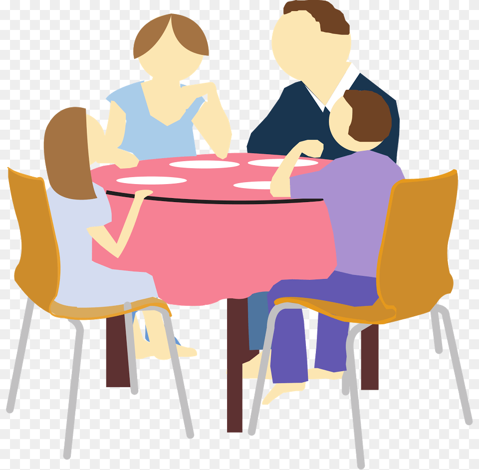 Family Meeting, Furniture, Table, Dining Table, Chair Free Png Download