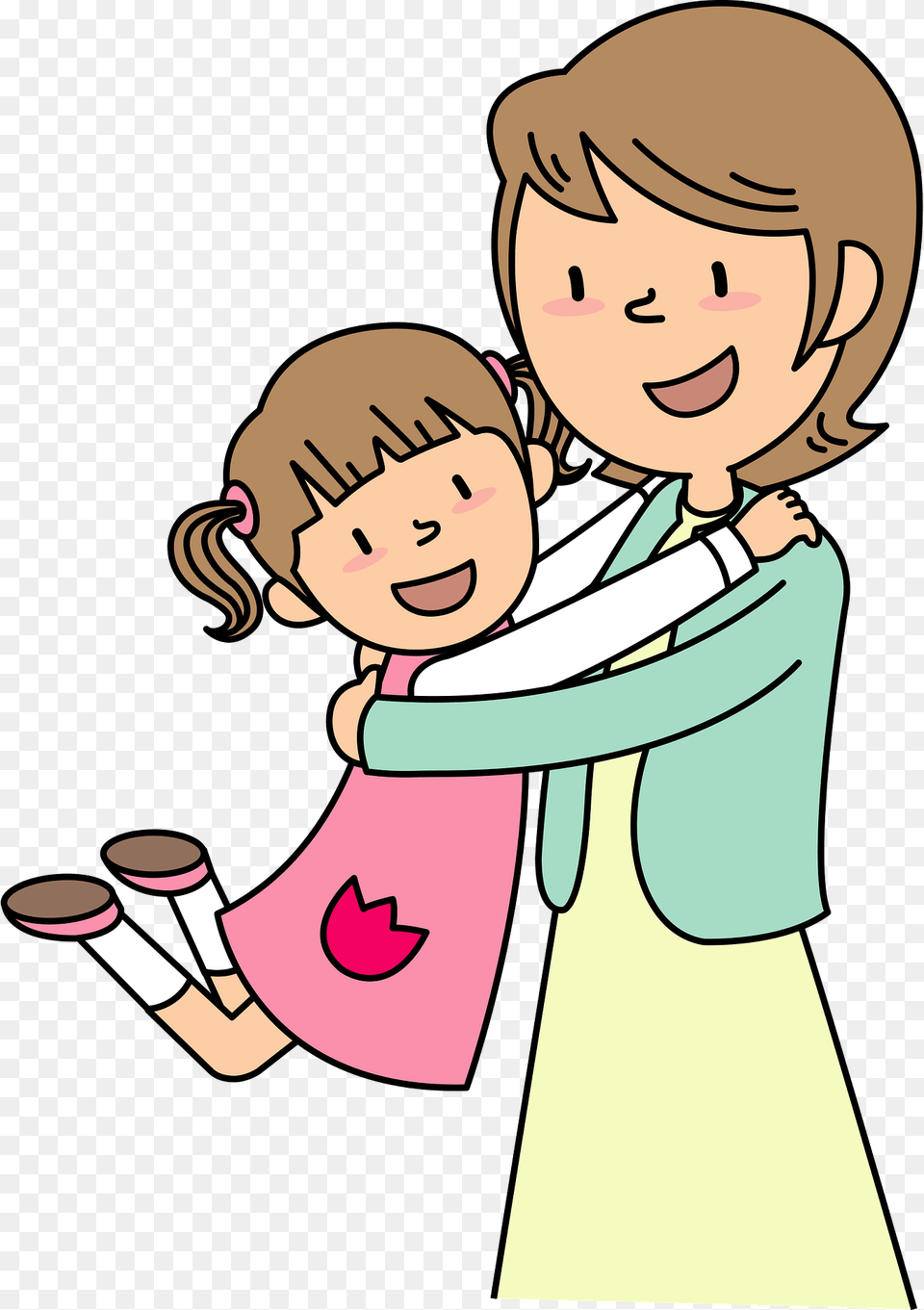 Family Mother And Daughter Clipart, Baby, Person, Face, Head Free Png Download