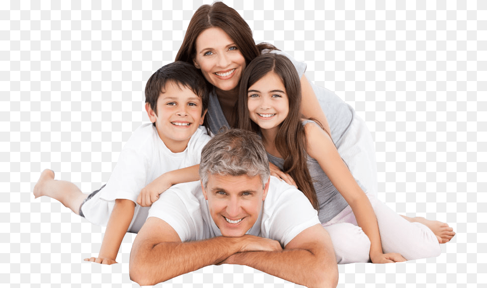Family Mother Father Son Daughter Family Portrait High Key, Person, People, Photography, Face Free Png Download