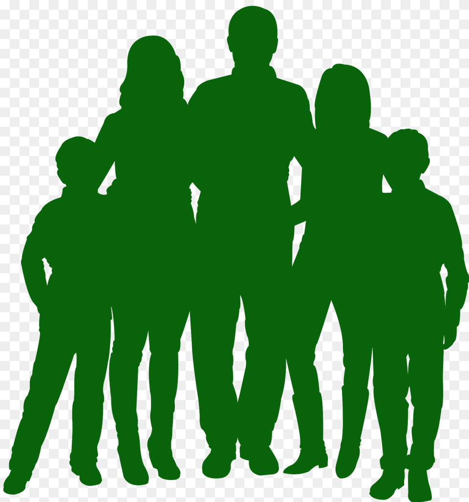 Family Of 5 Silhouette, People, Person, Adult, Male Free Png