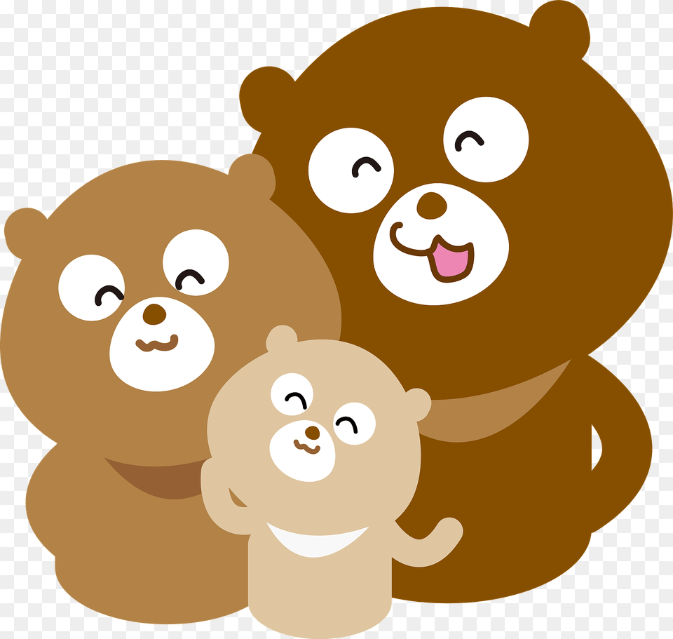 Family Of Bears Clipart, Animal, Bear, Mammal, Wildlife Png