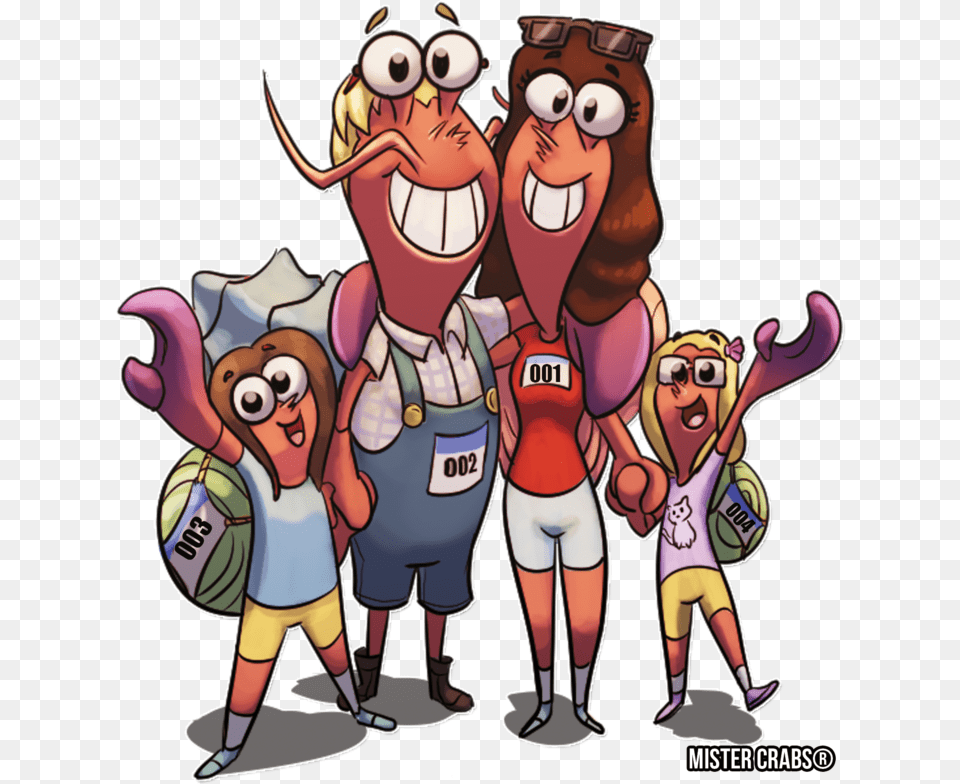 Family Of Crabs, Book, Comics, Publication, Person Free Png Download