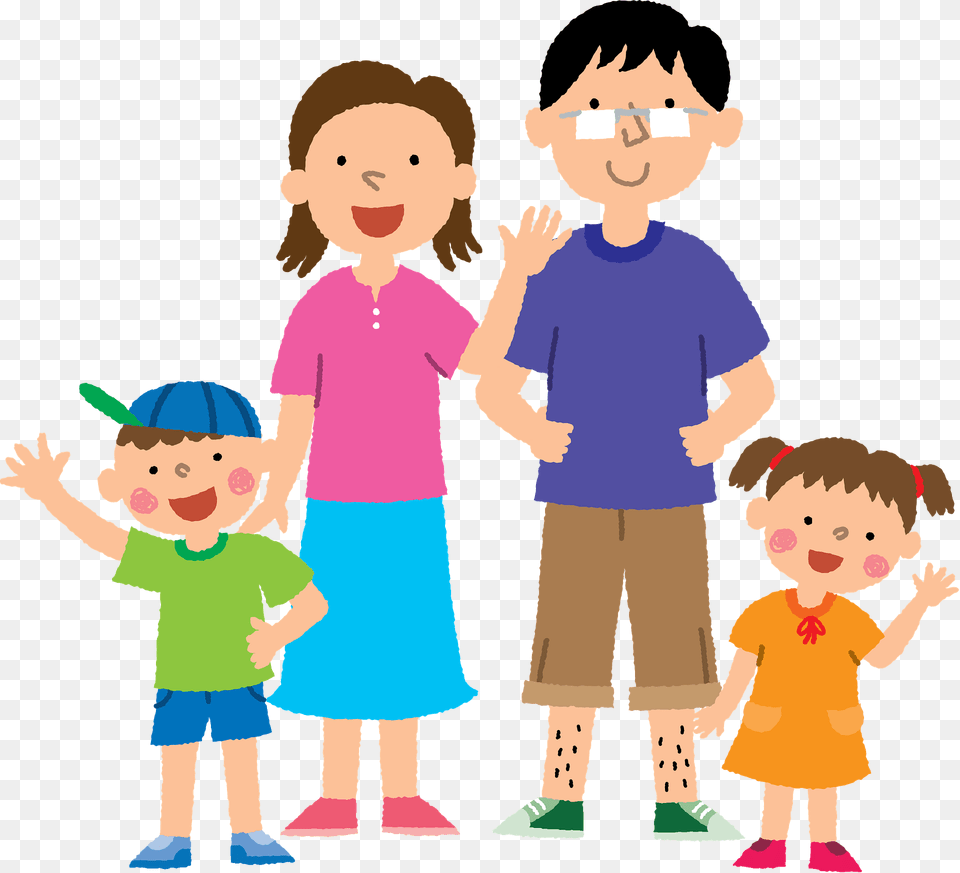 Family Of Four Clipart, Baby, Boy, Child, Person Free Png