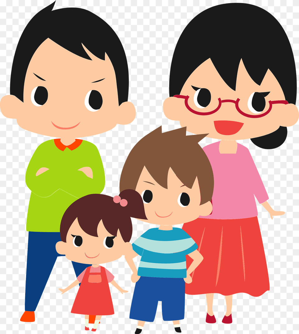 Family Of Four Clipart, Baby, Person, Head, Face Free Png Download