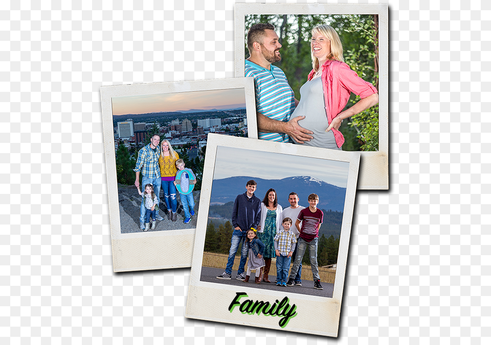 Family Photos Polaro Picture Frame, Adult, T-shirt, Person, Pants Png