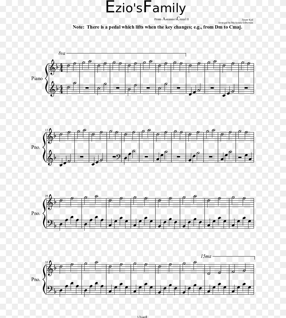 Family Piano Notes, Gray Png