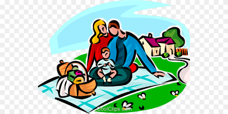 Family Picnic Clipart, Book, Comics, Publication, Baby Png